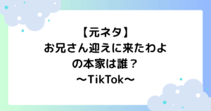 【元ネタ】お兄さん迎えに来たわよの本家は誰？ハロハロダンスとは何？【TikTok】